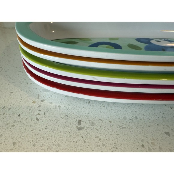 Set of 4 Kids Divided Food Plates/Trays Animals Alphabet ~ Fox/Bear/Owl - New‎ - Picture 9 of 10